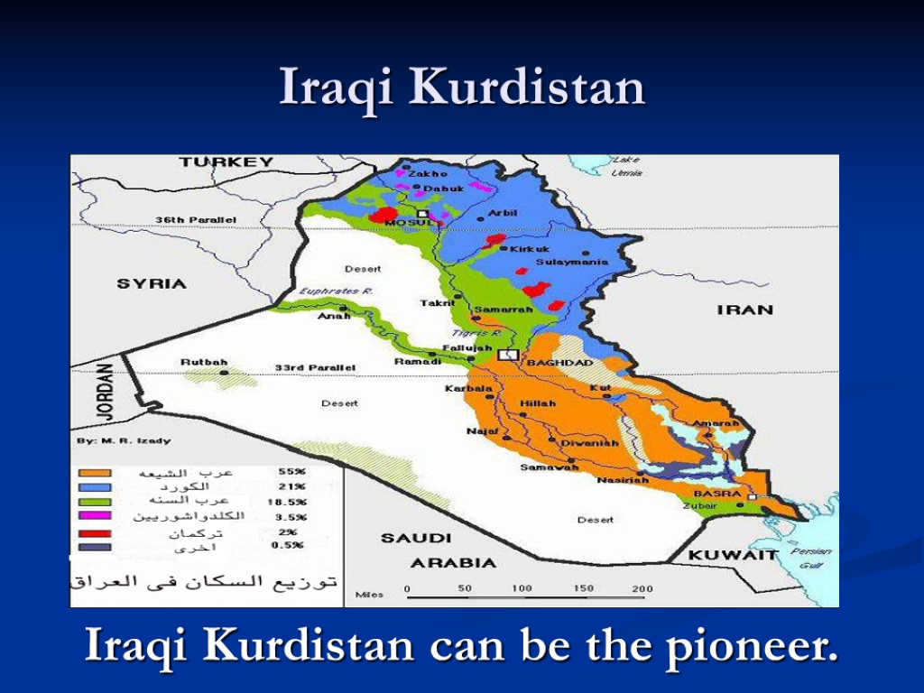 Iraqi Kurdistan Iraqi Kurdistan can be the pioneer.